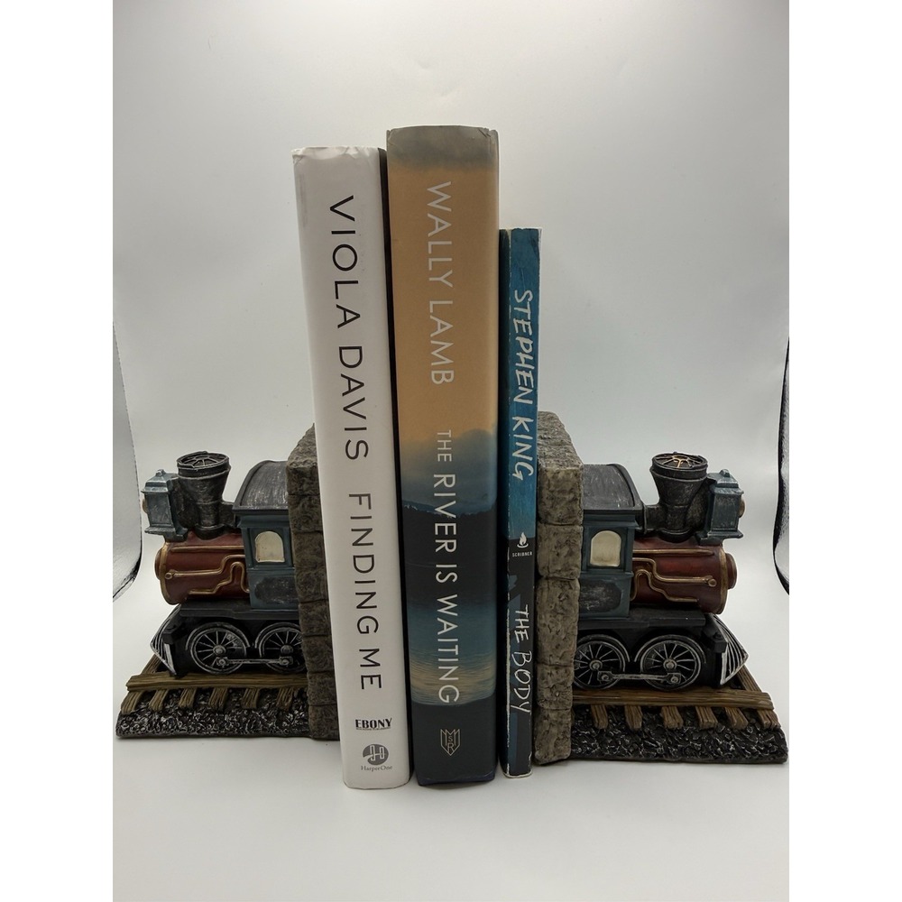Collector Train Book Ends Locomotive Engine Industrial Train Design